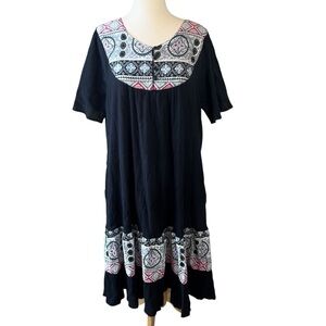 National Santa Fe Border Print Patio Dress